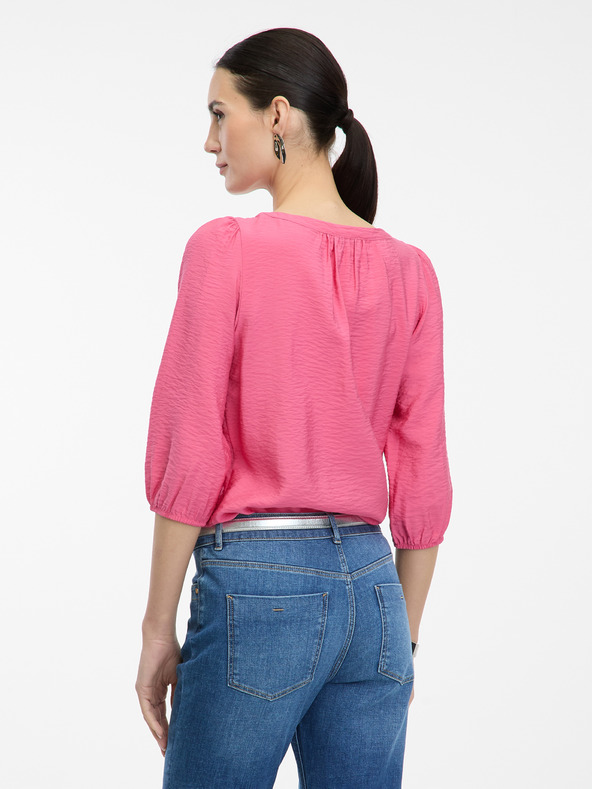 Orsay Ružová dámska blúzka s trojštvrťovým rukávom ORSAY