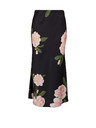 Orsay Čierna dámska midi sukňa s kvetinovou potlačou ORSAY