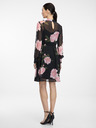 Orsay Čierne dámske kvetinové šaty po kolená ORSAY