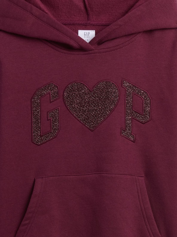 GAP Detská mikina s logom a fleece GAP
