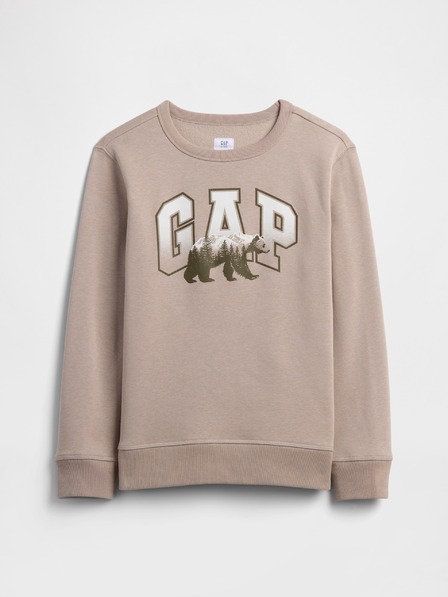 GAP Detská mikina s logom a fleece GAP