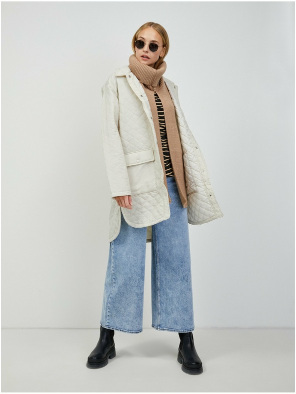 Orsay Béžové a čierne tričko so zvieracou potlačou ORSAY