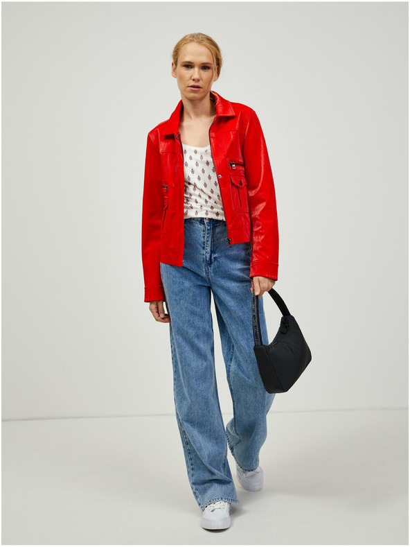 Orsay Ružové a krémové vzorované tričko ORSAY