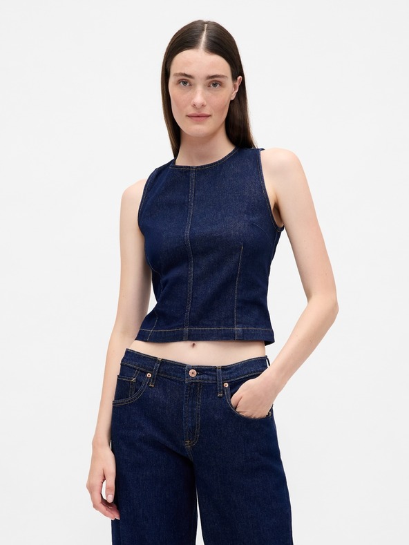 GAP Džínsový crop top GAP