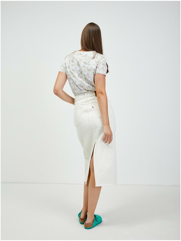 Orsay Bielo-béžové tričko so zvieracím vzorom ORSAY