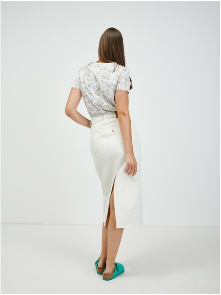 Orsay Bielo-béžové tričko so zvieracím vzorom ORSAY