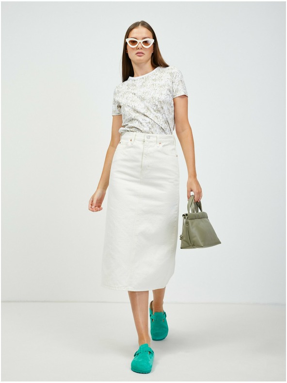 Orsay Bielo-béžové tričko so zvieracím vzorom ORSAY