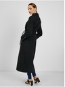 Orsay Čierny dámsky zimný kabát s vlnou ORSAY