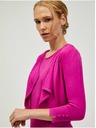 Orsay Tmavoružový krátky kardigán s trojštvrťovými rukávmi ORSAY
