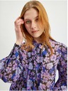 Orsay Fialová dámska kvetovaná blúzka ORSAY