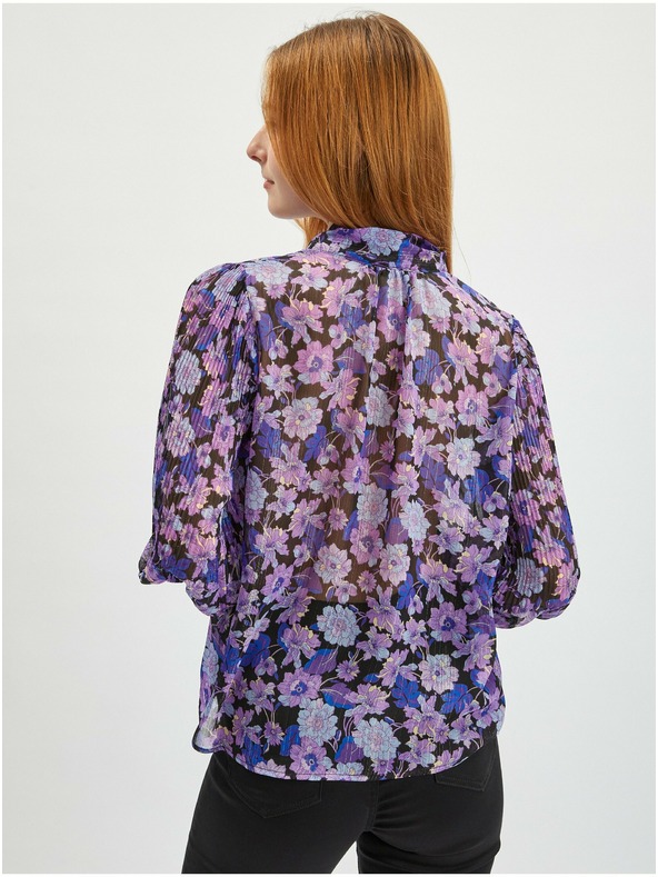 Orsay Fialová dámska kvetovaná blúzka ORSAY