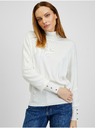 Orsay Biely dámsky rebrovaný sveter ORSAY