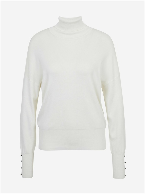 Orsay Biely dámsky rebrovaný sveter ORSAY