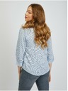 Orsay Svetlomodrá dámska vzorovaná blúzka ORSAY
