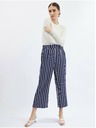 Orsay Tmavomodré dámske pruhované nohavice ORSAY