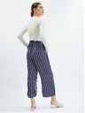 Orsay Tmavomodré dámske pruhované nohavice ORSAY