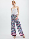 Orsay Svetlomodré dámske kvetinové nohavice ORSAY