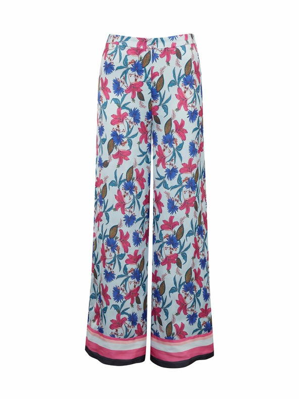 Orsay Svetlomodré dámske kvetinové nohavice ORSAY