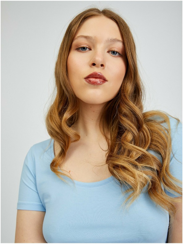 Orsay Svetlomodré dámske základné tričko ORSAY