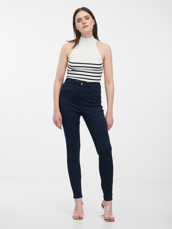 Orsay Tmavomodré dámske nohavice ORSAY