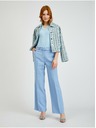 Orsay Svetlomodré dámske široké nohavice ORSAY s opaskom