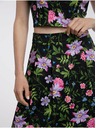 Orsay Čierna dámska kvetinová sukňa ORSAY
