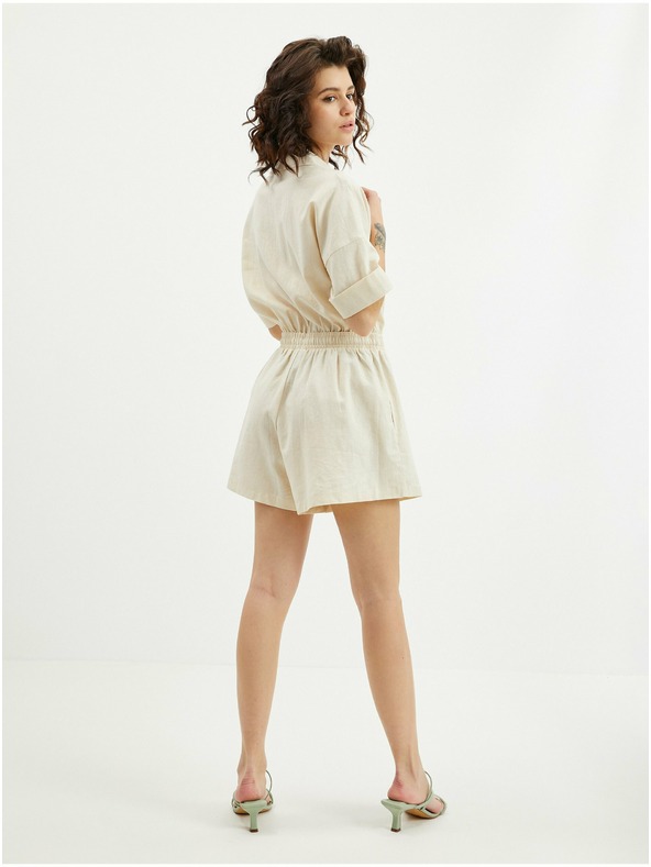 Orsay Béžový dámsky plátený overal ORSAY