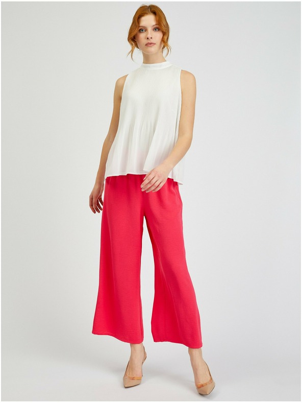 Orsay Biela dámska plisovaná blúzka ORSAY