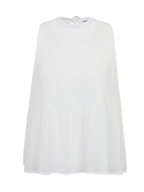 Orsay Biela dámska plisovaná blúzka ORSAY