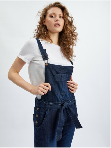 Orsay Tmavomodré dámske skinny fit džínsy s lakom ORSAY