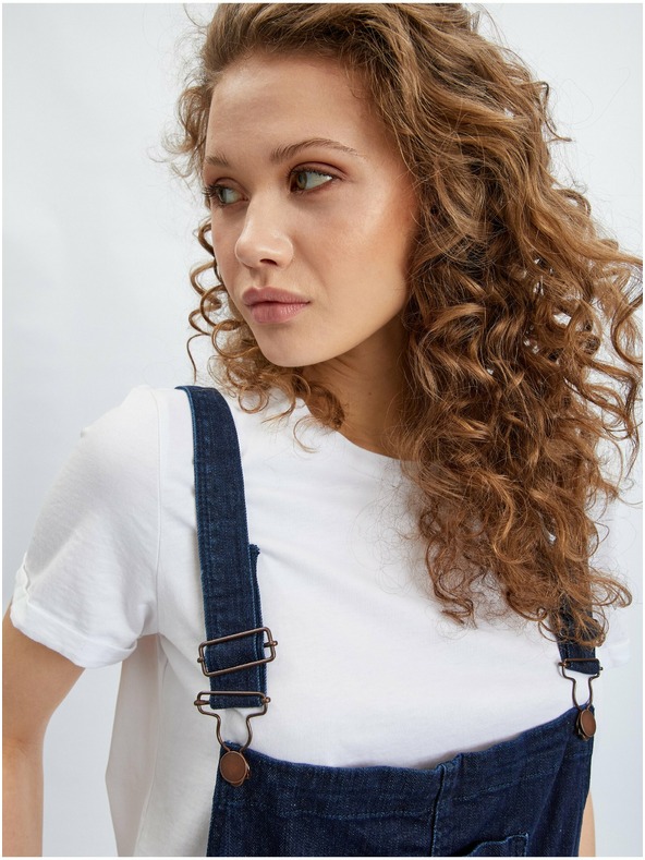 Orsay Tmavomodré dámske skinny fit džínsy s lakom ORSAY