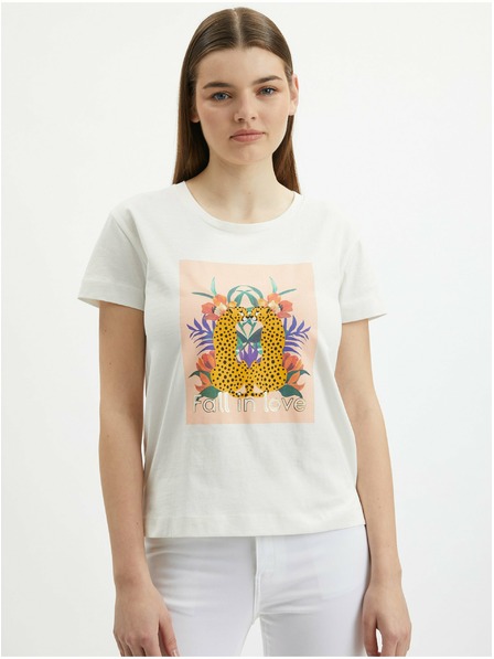 Orsay Krémové dámske tričko ORSAY