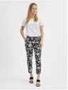 Orsay Bielo-čierne dámske vzorované nohavice ORSAY