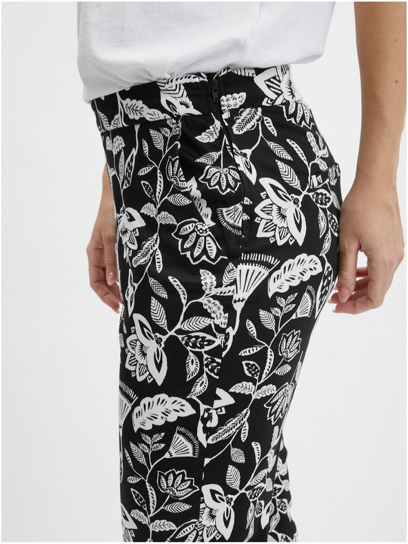 Orsay Bielo-čierne dámske vzorované nohavice ORSAY