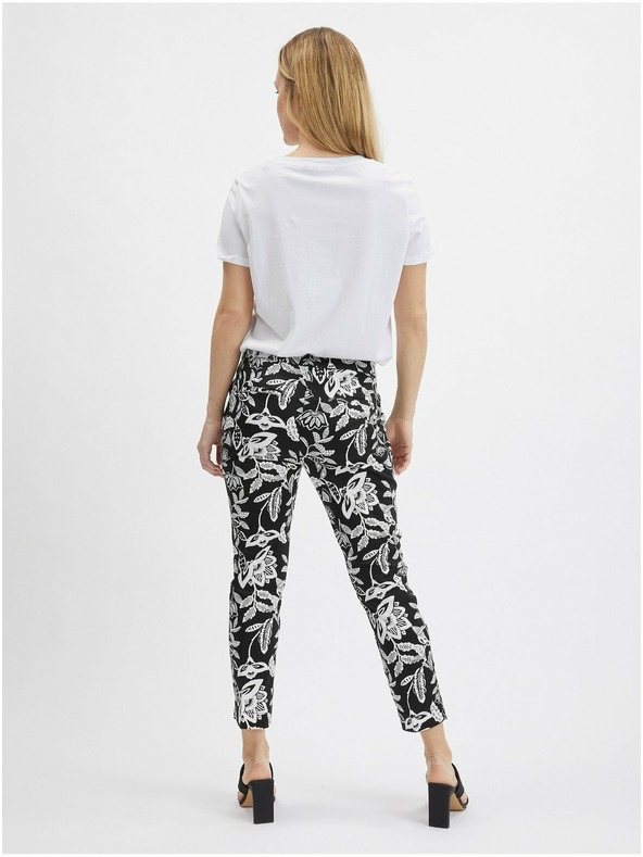 Orsay Bielo-čierne dámske vzorované nohavice ORSAY