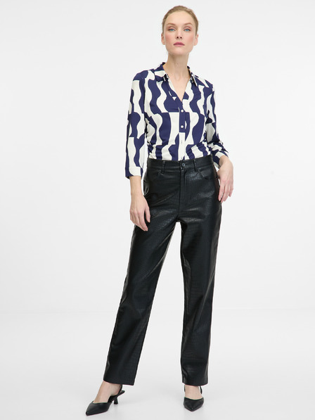 Orsay Tmavomodrá dámska blúzka s golierom ORSAY