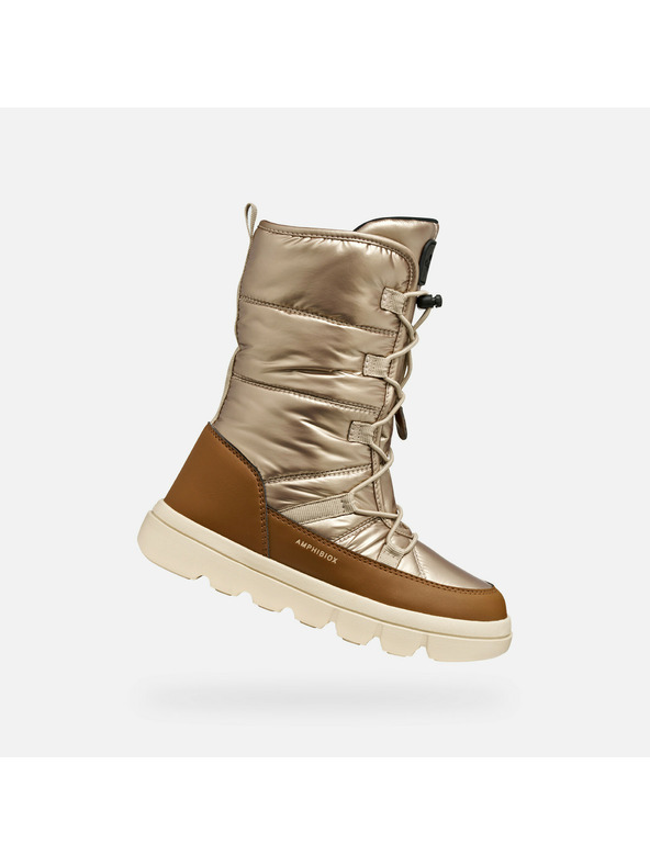 Geox Zlatá dievčenská zimná obuv Geox Willaboom A