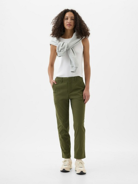 GAP Nohavice s vreckami Mid-Rise Downtown Khaki GAP