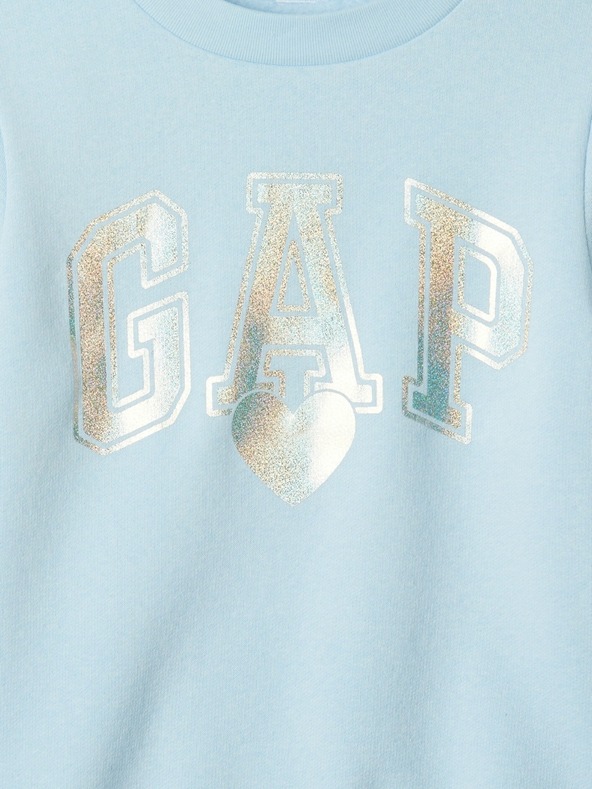 GAP Detská mikina s logom a fleece GAP