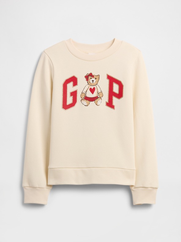 GAP Detská mikina s logom a fleece GAP