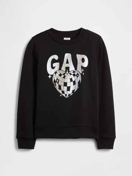 GAP Detská mikina s logom a fleece GAP