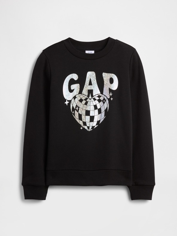 GAP Detská mikina s logom a fleece GAP