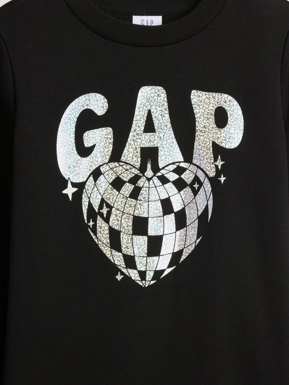 GAP Detská mikina s logom a fleece GAP