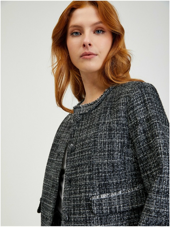 Orsay Šedé dámske tvídové sako ORSAY
