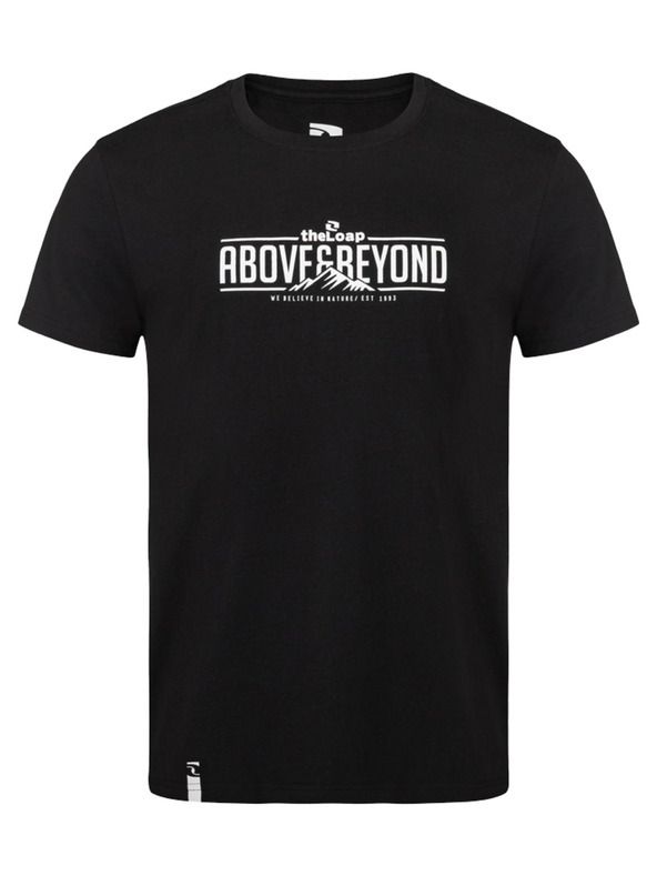 Loap Čierne pánske tričko s potlačou LOAP BRED