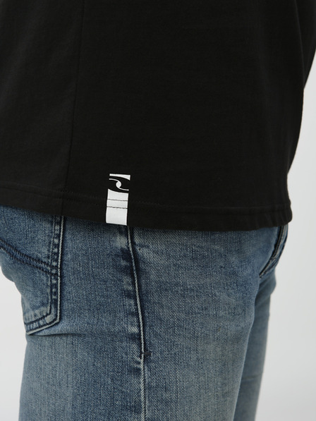 Loap Čierne pánske tričko s potlačou LOAP BRED