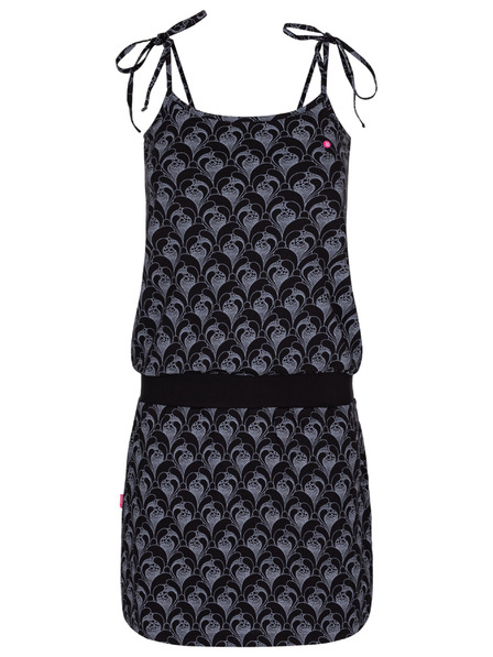 Loap Čierne dámske vzorované šaty LOAP Bazuka