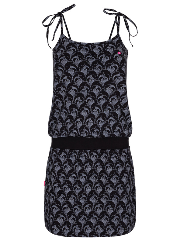 Loap Čierne dámske vzorované šaty LOAP Bazuka