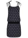 Loap Čierne dámske vzorované šaty LOAP Bazuka