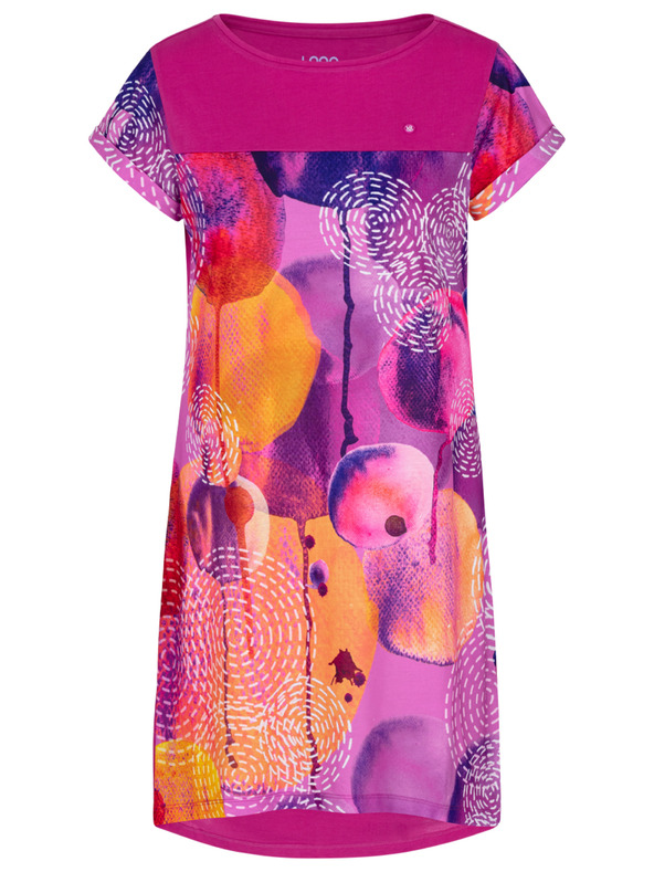 Loap Tmavoružové dámske vzorované letné šaty LOAP ANNABELLE